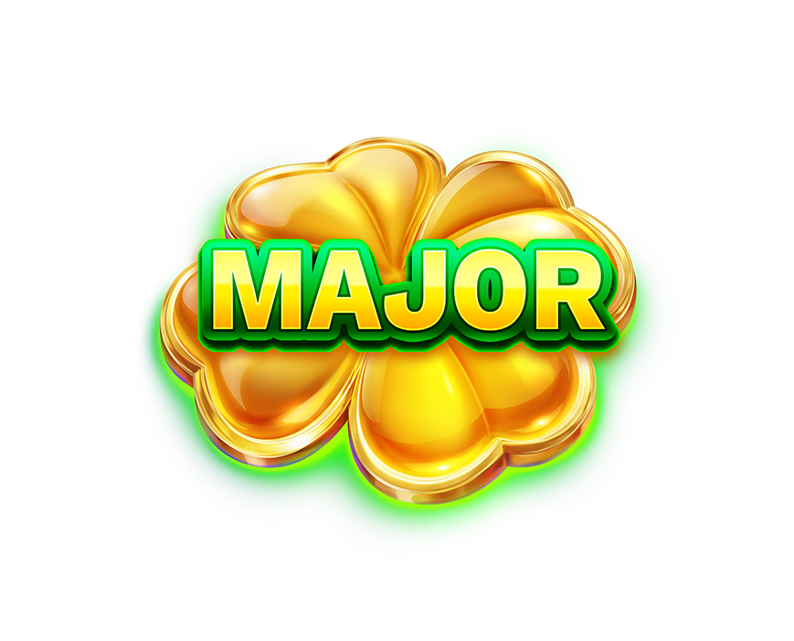 Major jackpot clover in gold